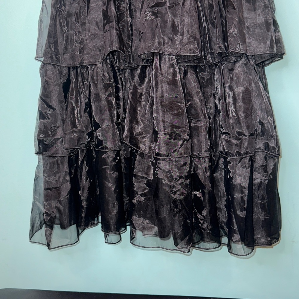 Wednesday Adams Costume Dress Elegant Black Ruffled Dress girls size 9/10 - Picture 3 of 6